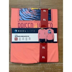 Reel‎ Life Jax Beach UV Long Sleeve Top XL Coral Peach